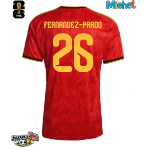 Belgia Matias Fernandez-Pardo #26 Kotipaita MM-kisat 2026 Lyhythihainen